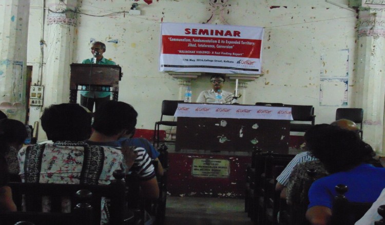 Seminar on Communalism, Fundamentalism and its expanded territory-Jihad, Conversion and Intolerance, Kolkata,16 May, 2016